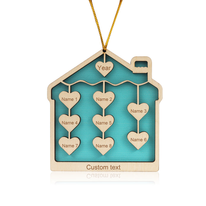 Personalised House Christmas Ornament - handmade