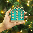 Personalised House Christmas Ornament - handmade