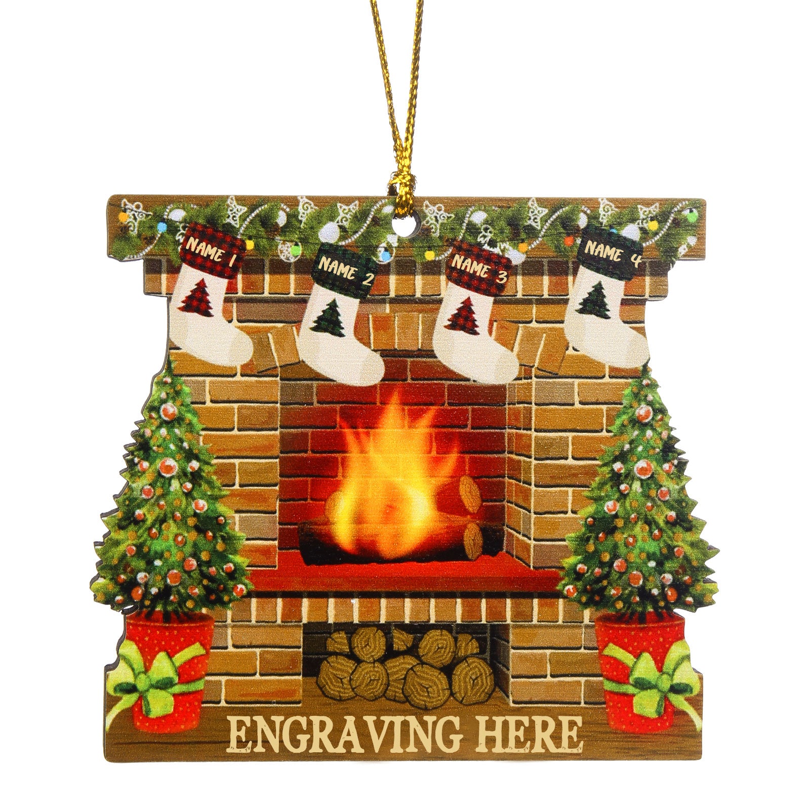 Personalised Christmas Name Ornament - handmade