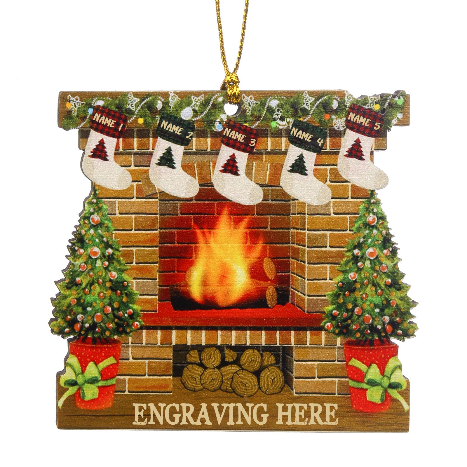 Personalised Christmas Name Ornament - handmade