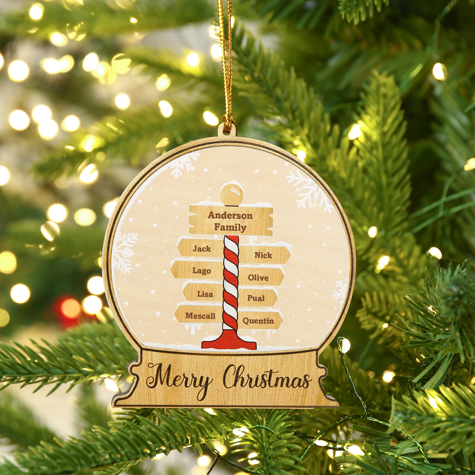 Personalised Christmas Name Ornament - handmade