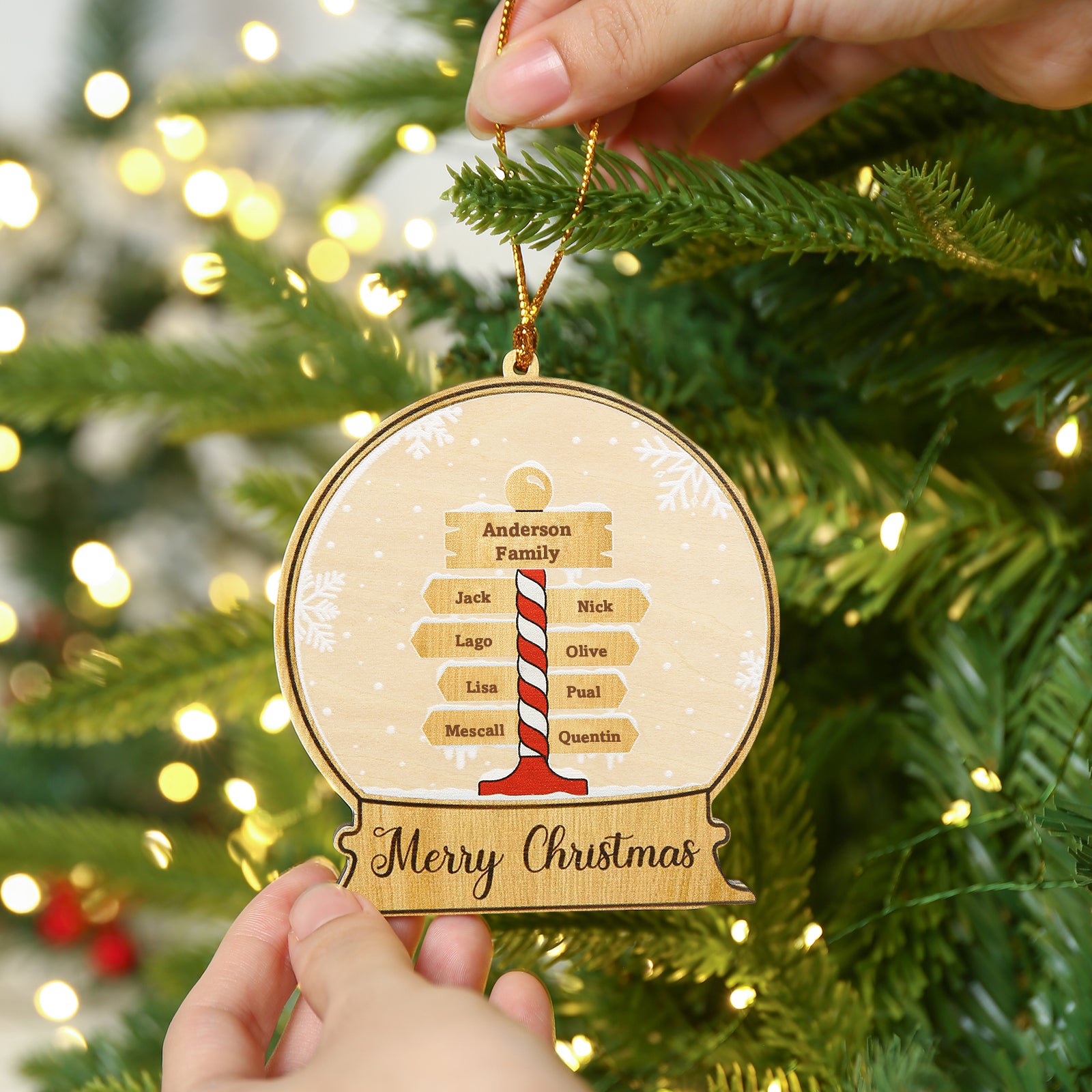 Personalised Christmas Name Ornament - handmade