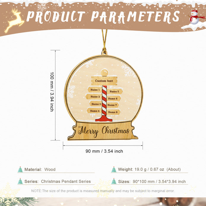 Personalised Christmas Name Ornament - handmade
