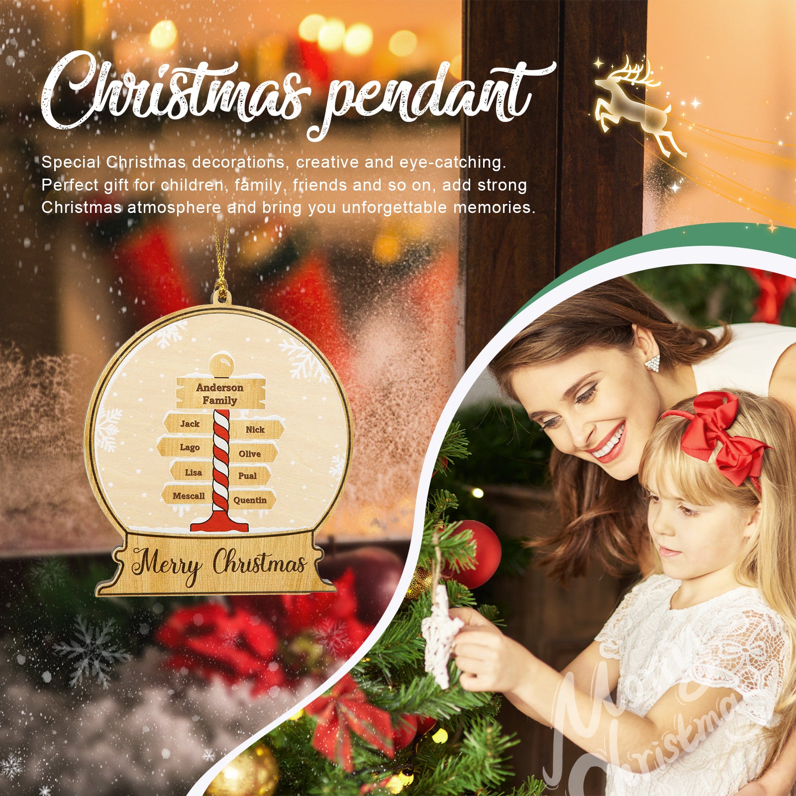 Personalised Christmas Name Ornament - handmade