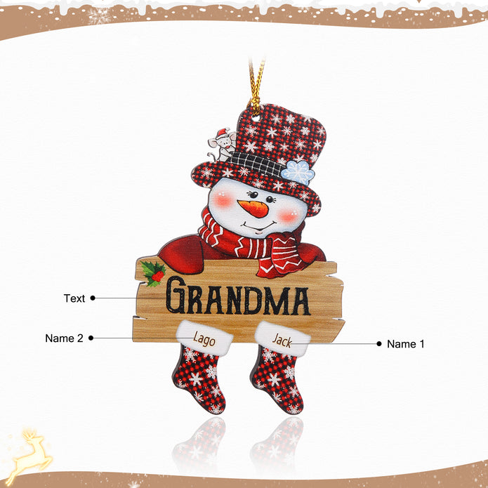 Personalised Christmas Name Ornament - handmade