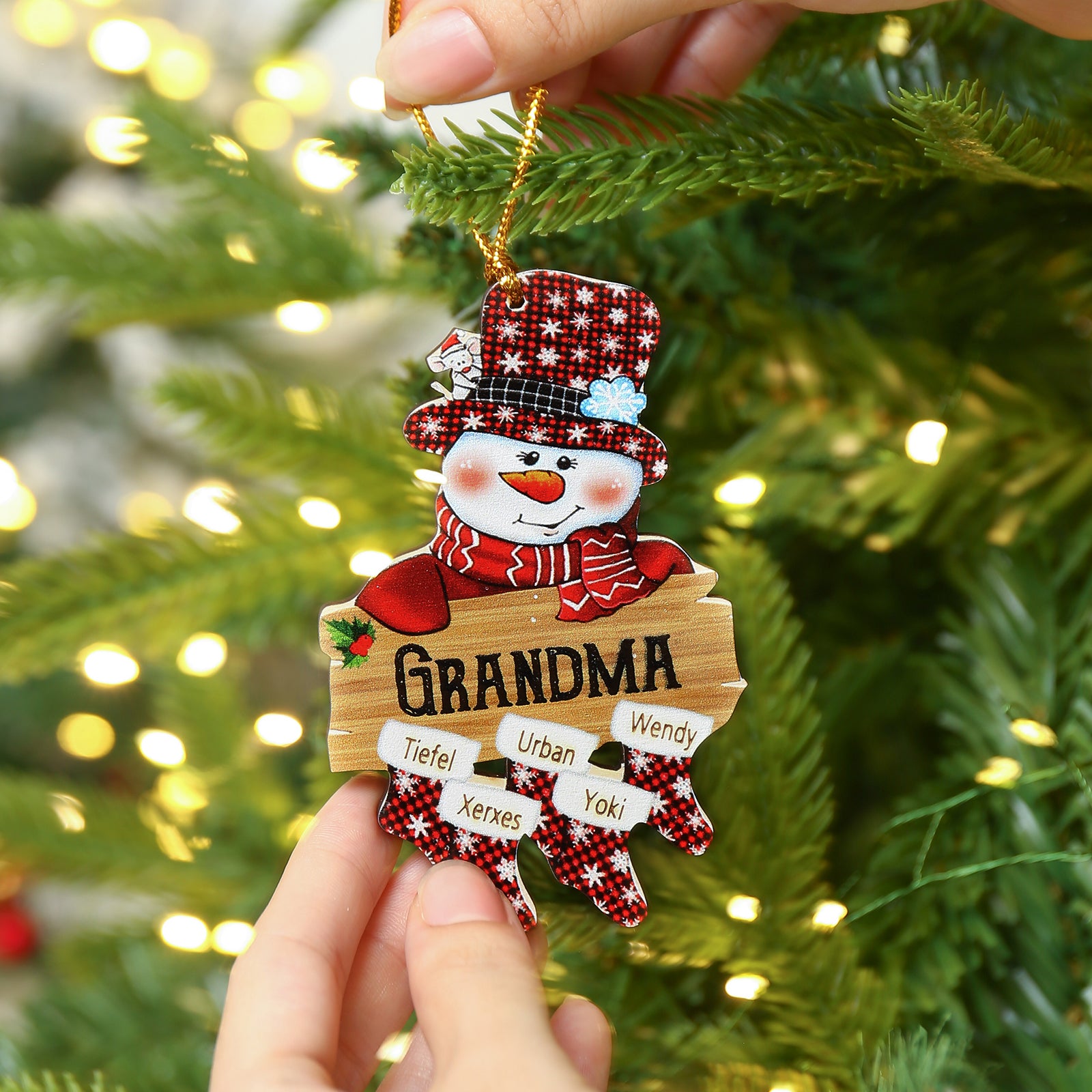 Personalised Christmas Name Ornament - handmade