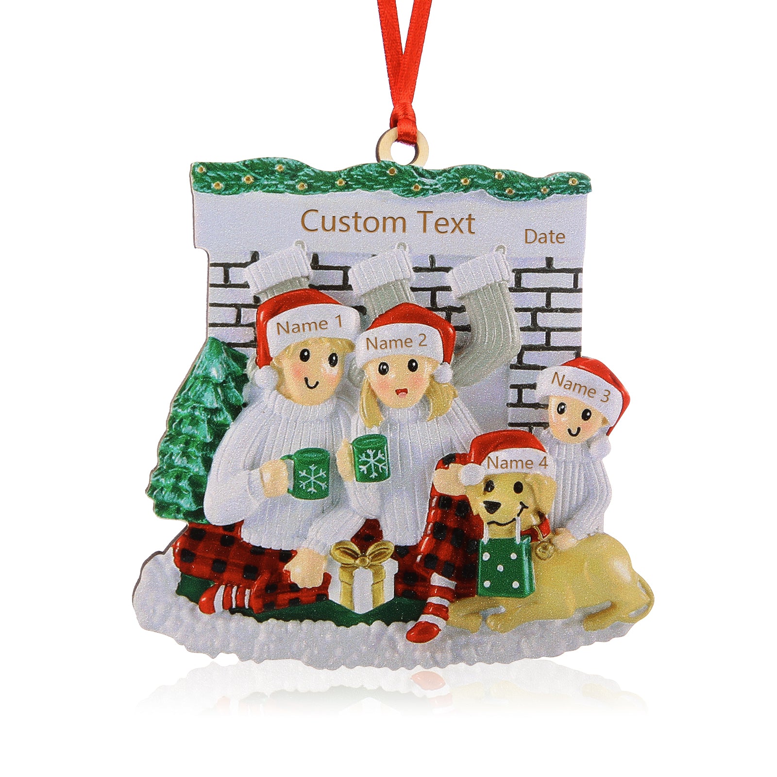 Custom Name Christmas Ornament - handmade