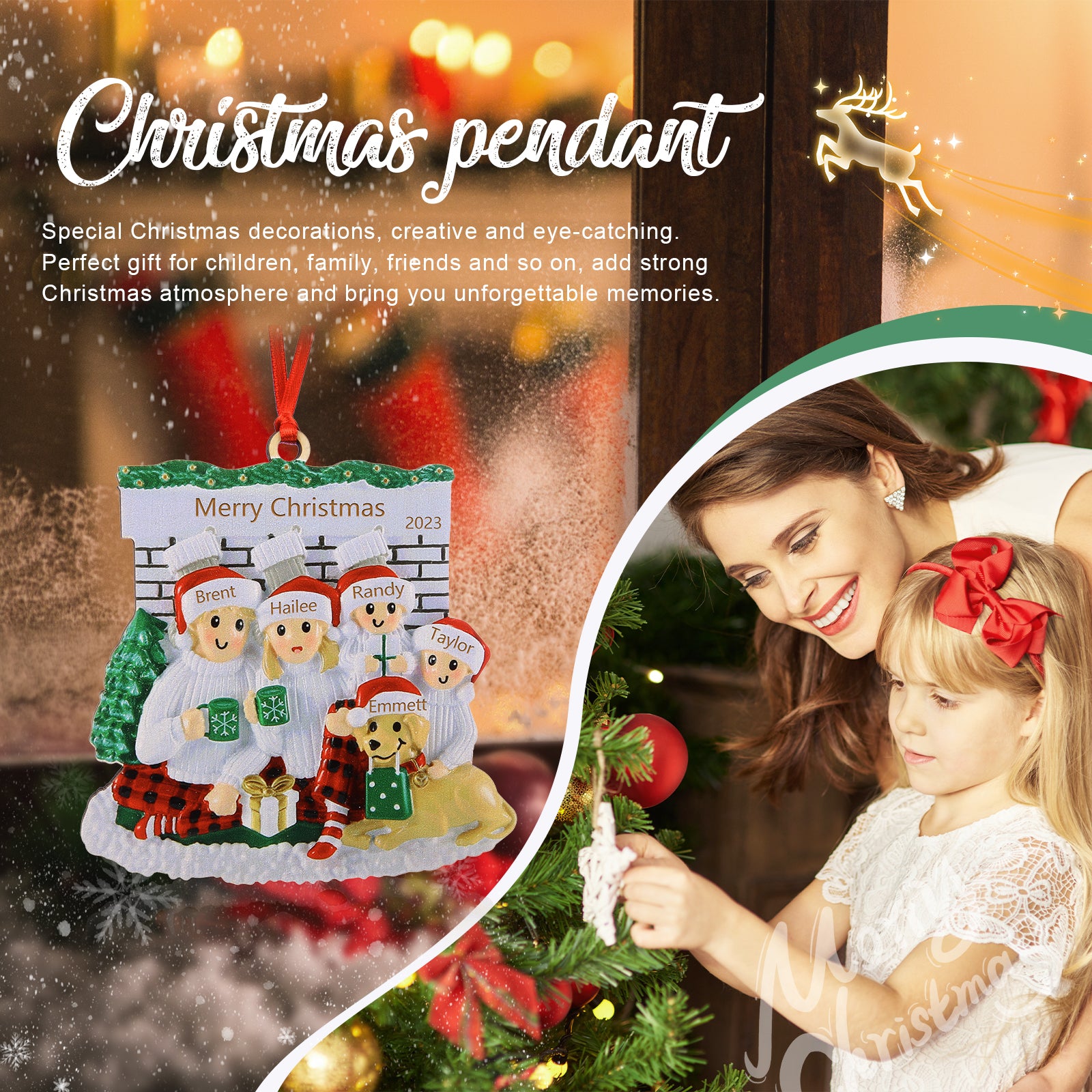 Custom Name Christmas Ornament - handmade