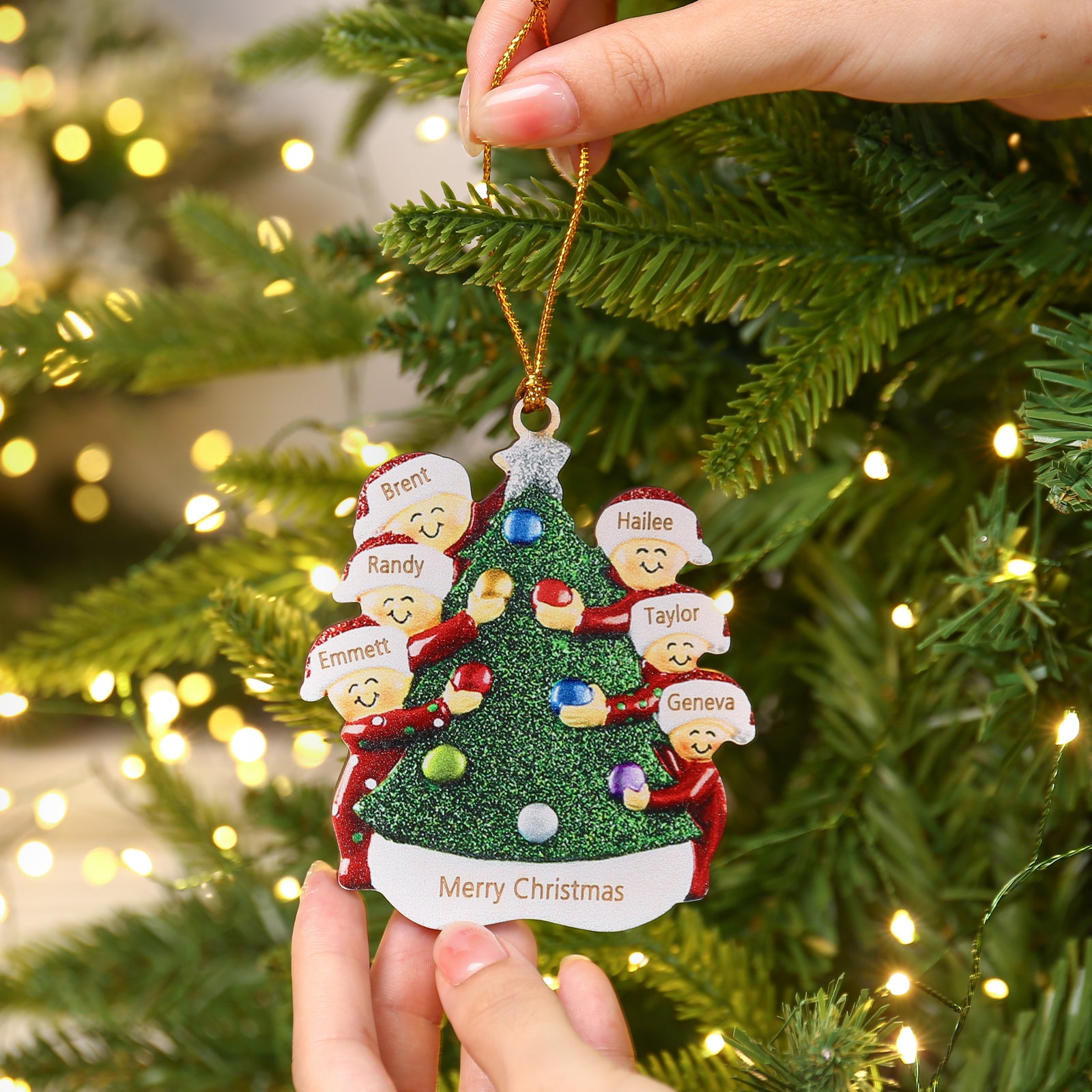 Personalised Christmas Name Ornament - handmade