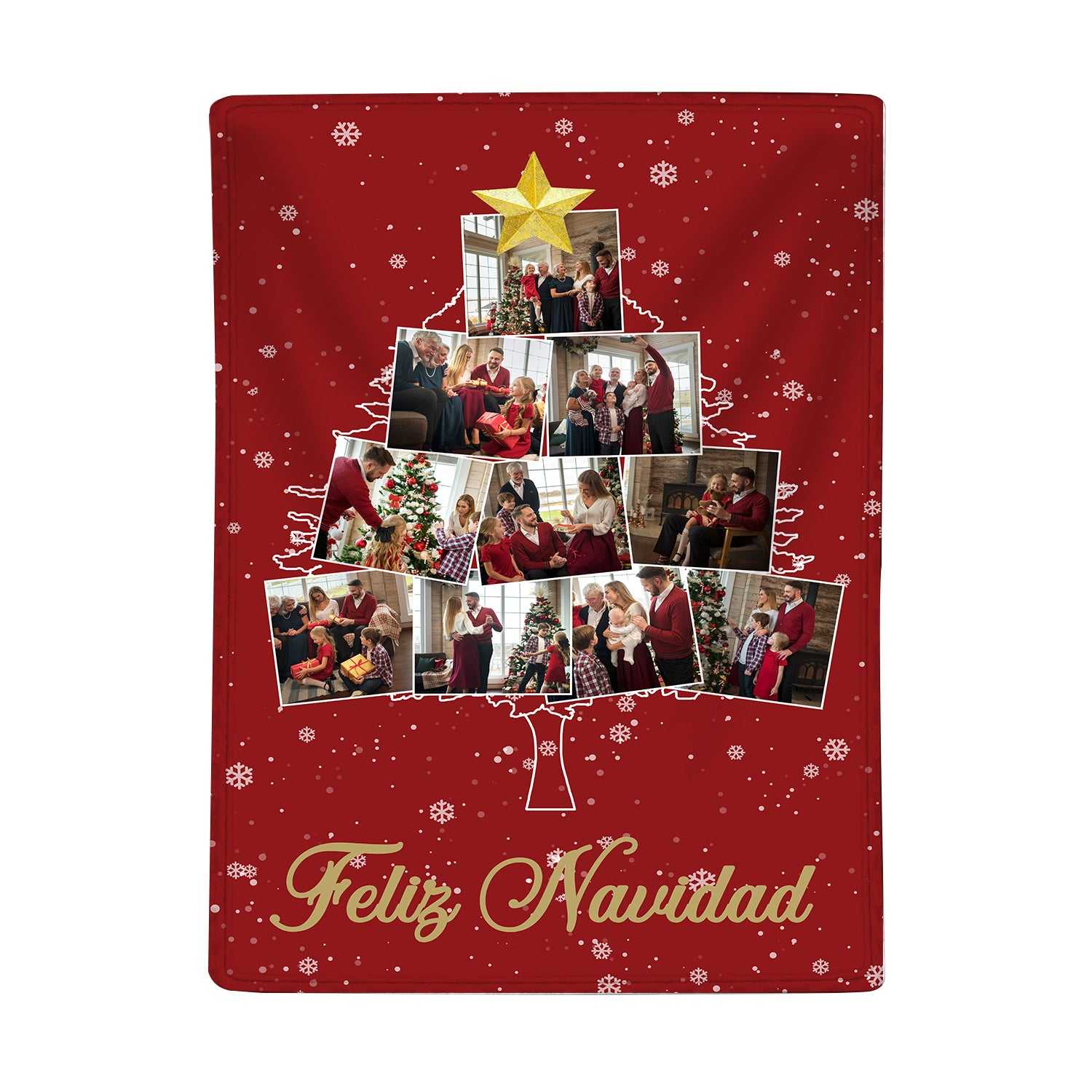 Personalised Christmas Photo Blanket - handmade