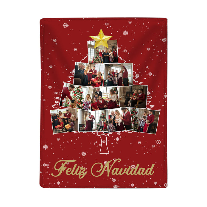 Personalised Christmas Photo Blanket - handmade
