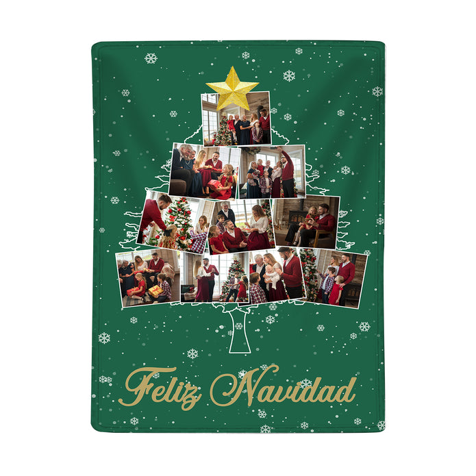 Personalised Christmas Photo Blanket - handmade