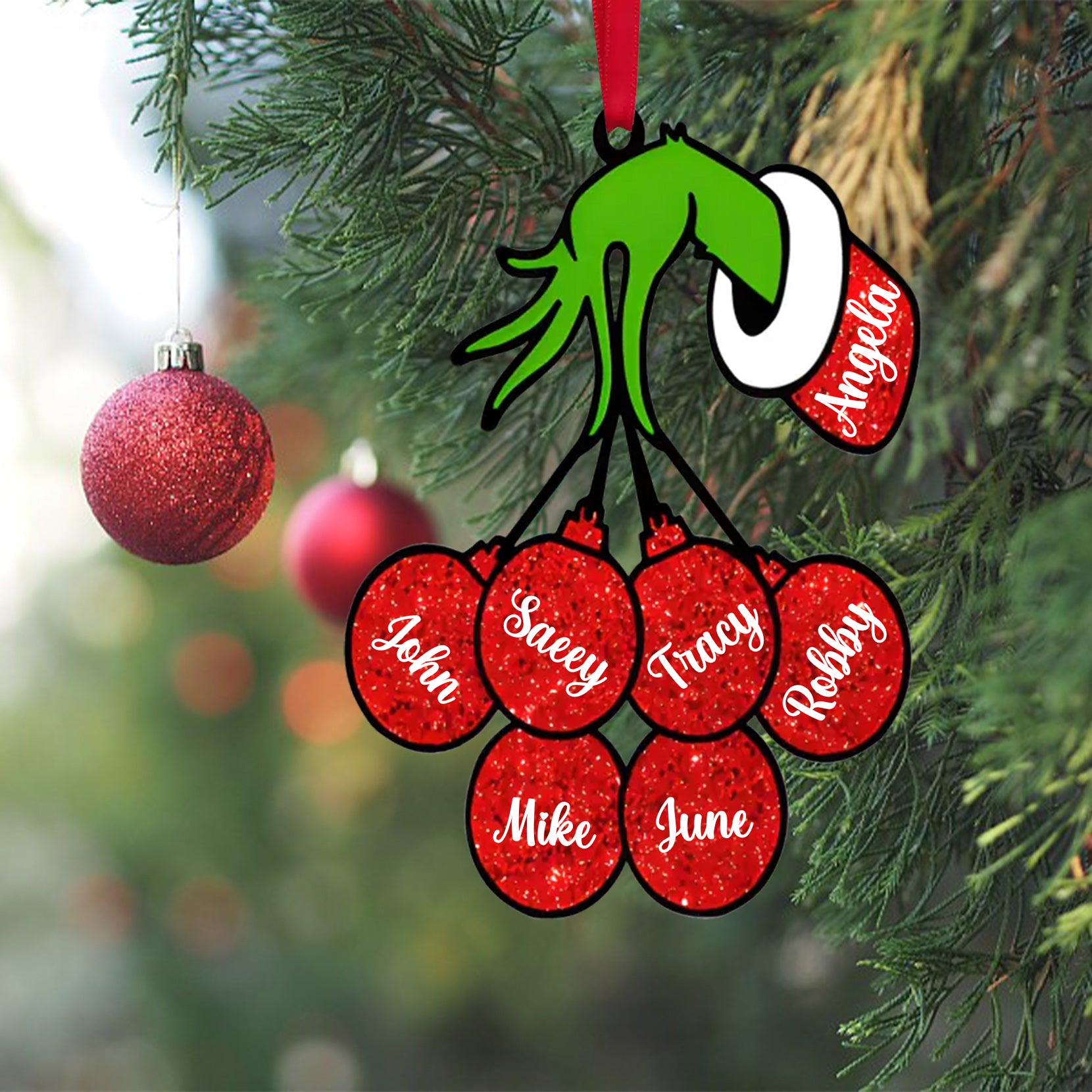 Personalised Christmas Name Ornament - handmade