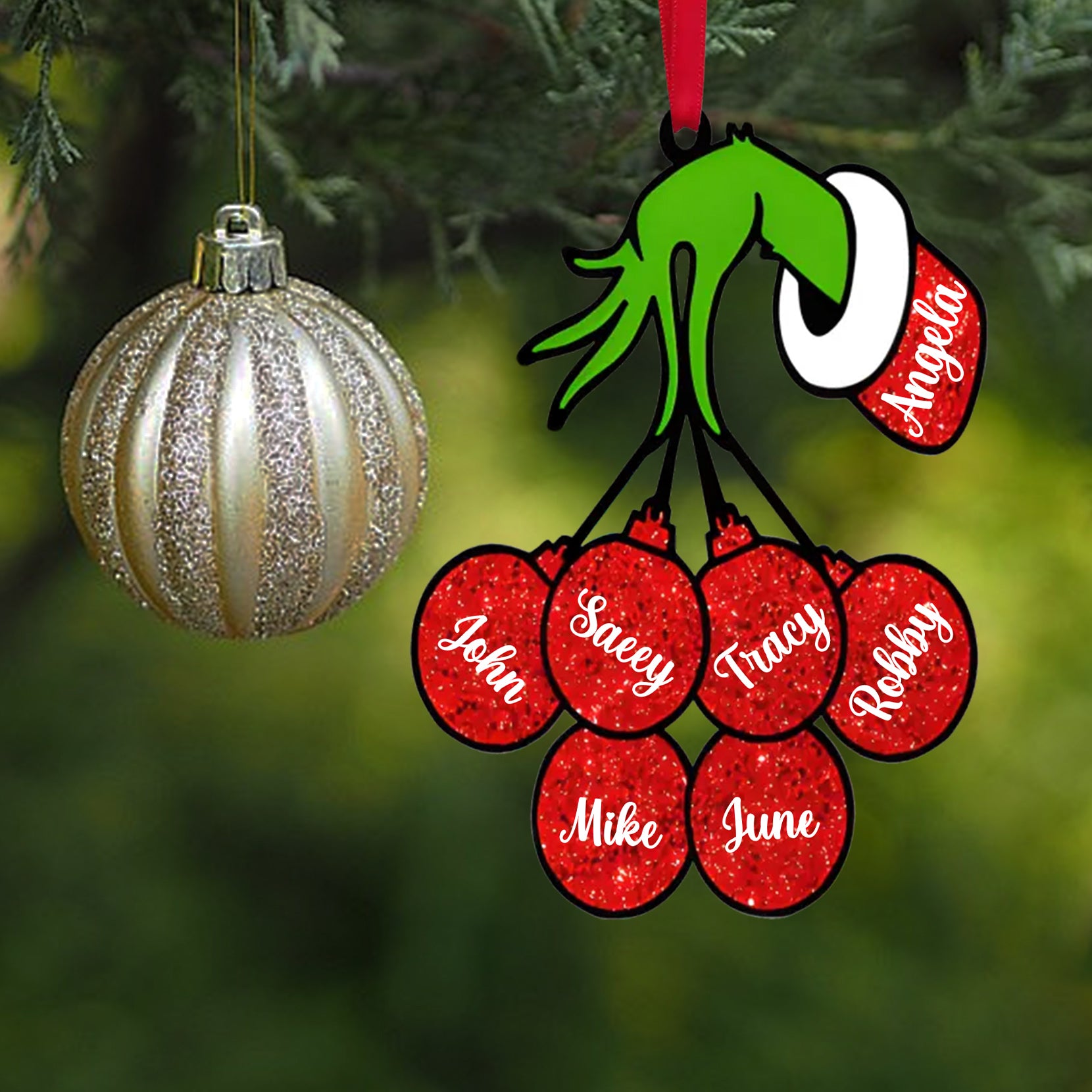 Personalised Christmas Name Ornament - handmade