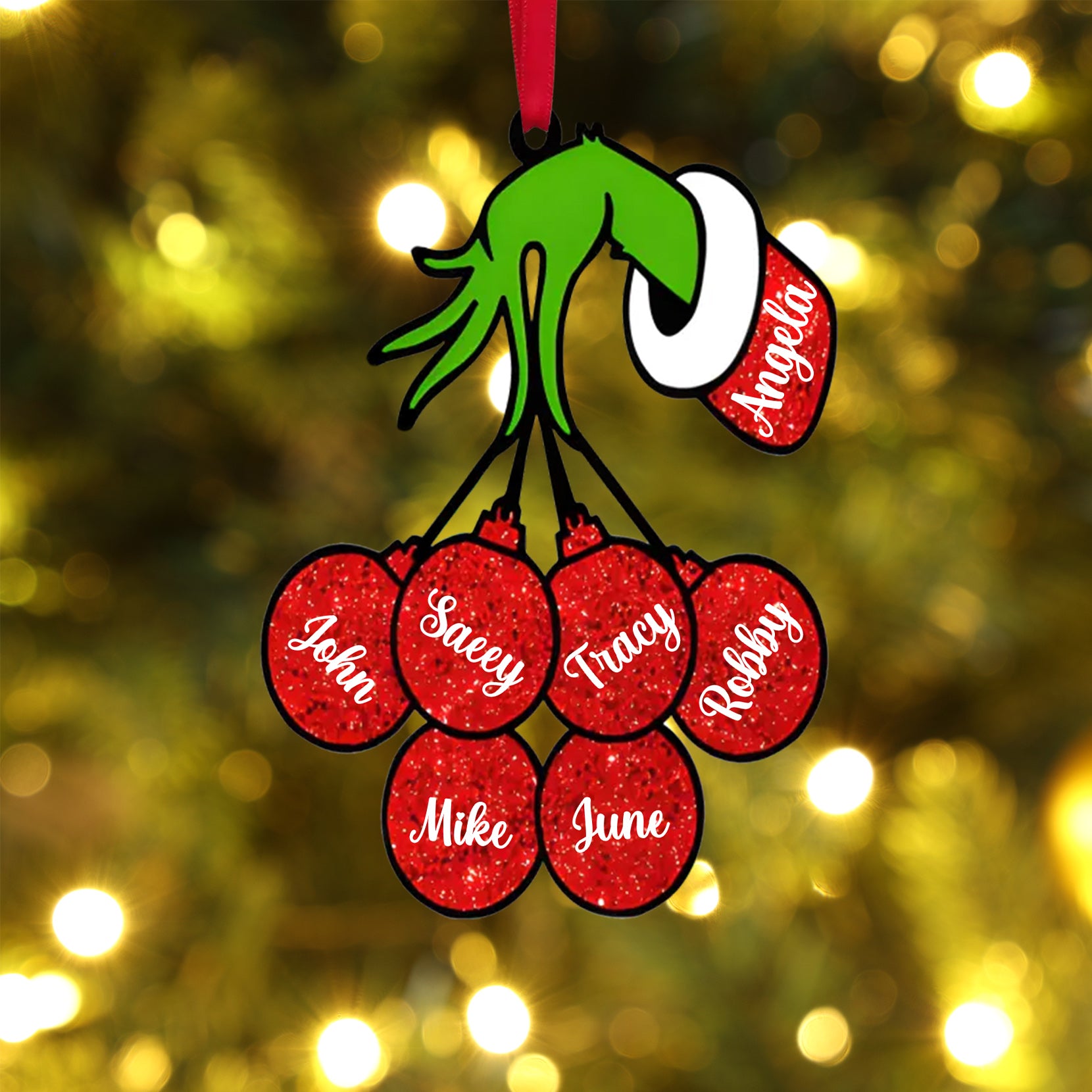 Personalised Christmas Name Ornament - handmade