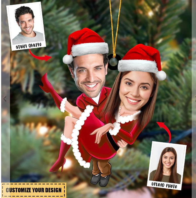 Personalised Christmas Photo Ornament - handmade