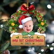 Personalised Christmas Photo Ornament - handmade
