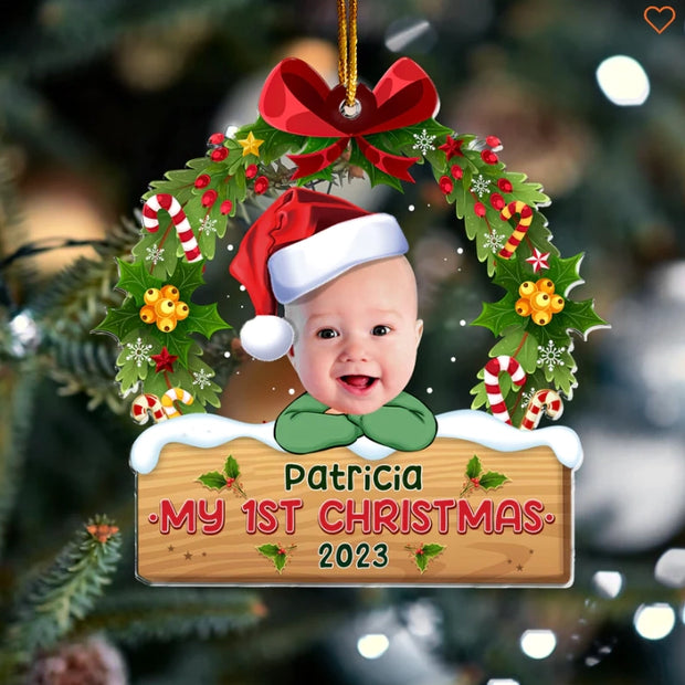 Personalised Christmas Photo Ornament - handmade