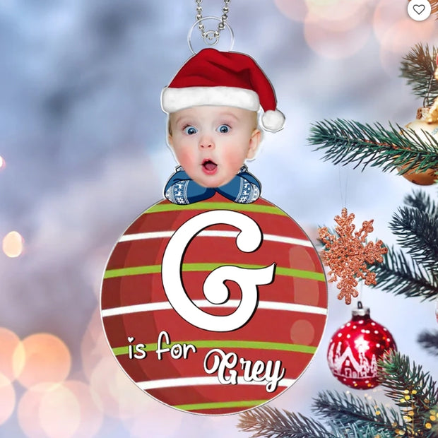 Personalised Christmas Decoration Ornament - handmade