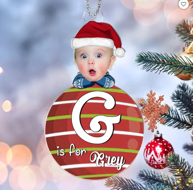 Personalised Christmas Decoration Ornament - handmade