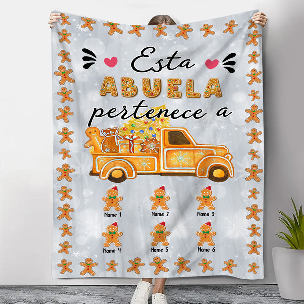 Personalised Christmas Flannel Blanket - handmade