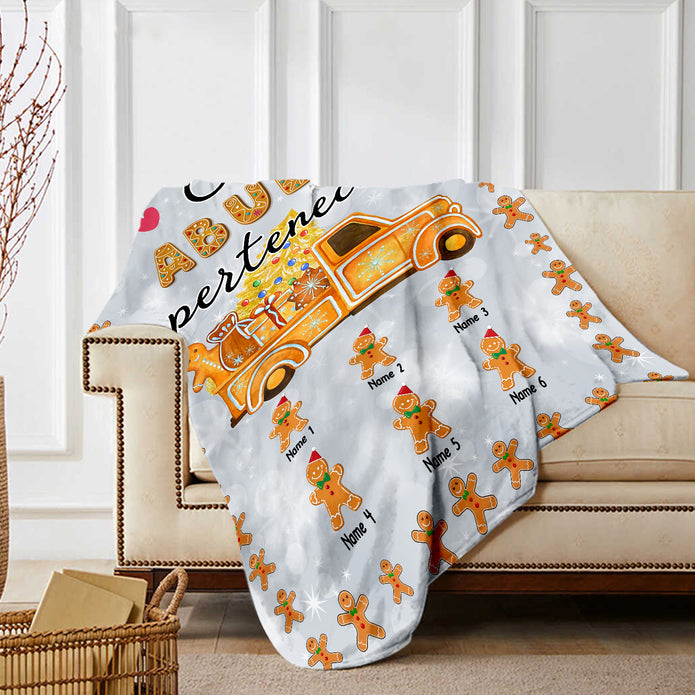 Personalised Christmas Flannel Blanket - handmade