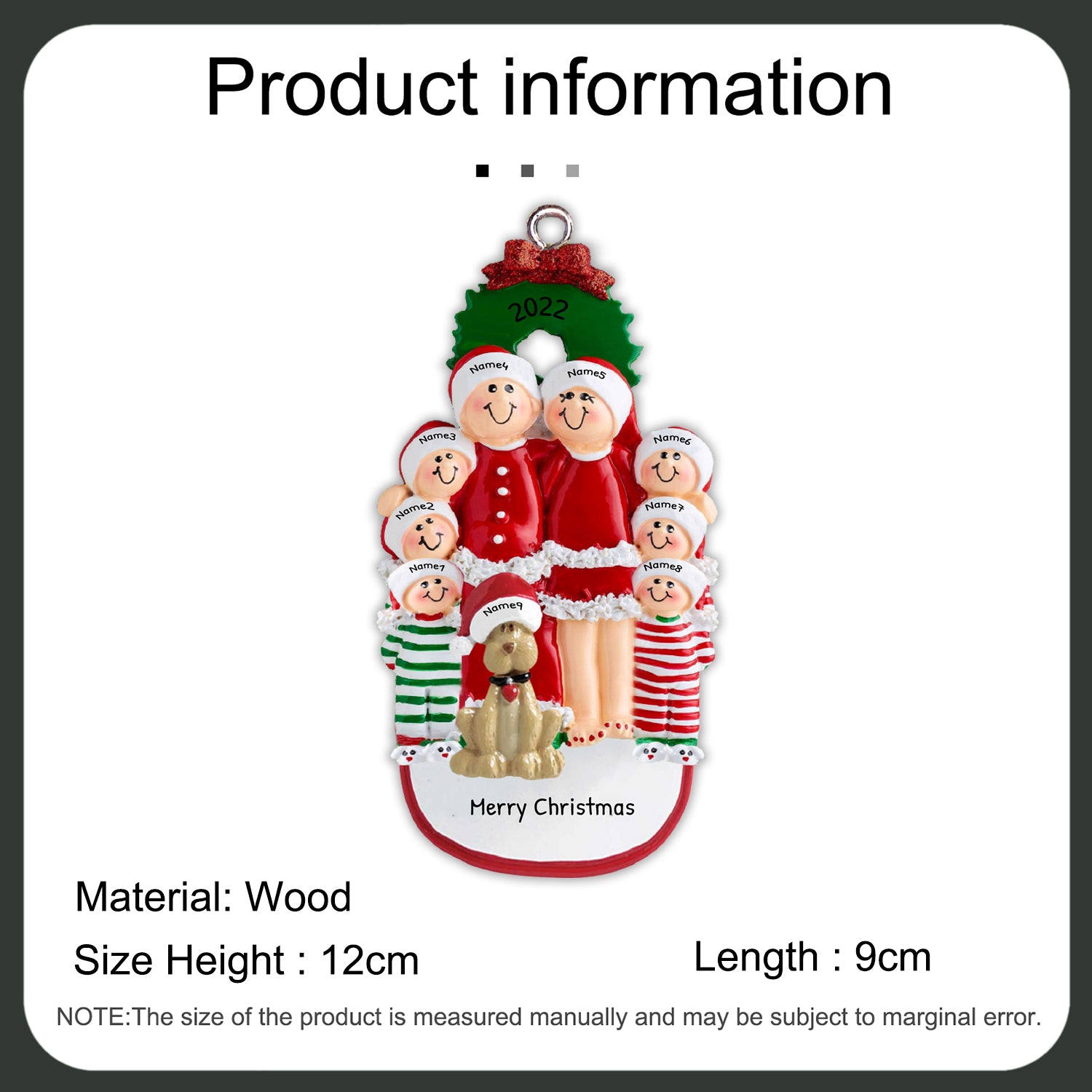 Personalised Christmas Name Ornament - handmade