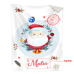 Personalised White Santa Claus Blanket - handmade