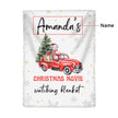 Personalised Christmas Car Snowman Blanket - handmade
