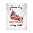 Personalised Christmas Car Snowman Blanket - handmade