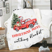 Personalised Christmas Car Snowman Blanket - handmade