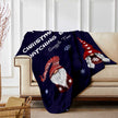 Personalised Dark Blue Christmas Blanket - handmade