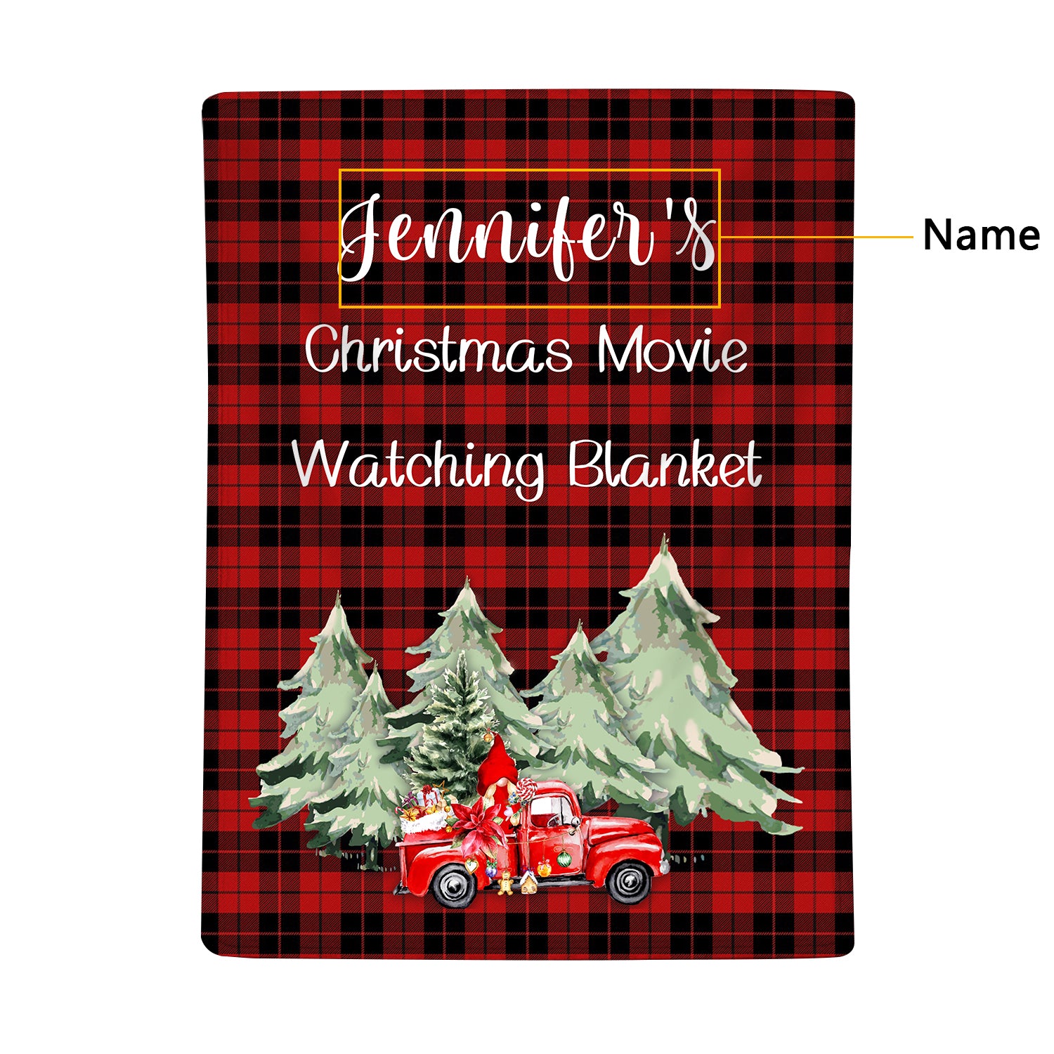 Personalised Christmas Car Blanket - handmade