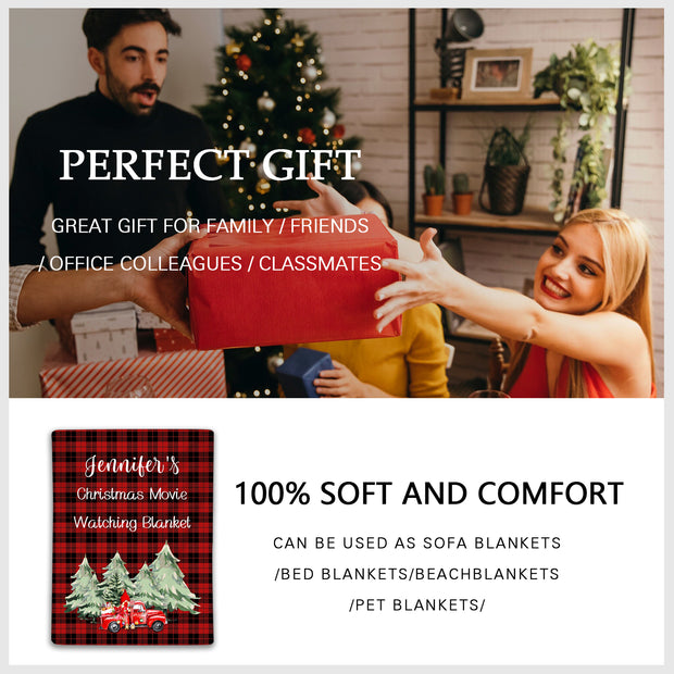 Personalised Christmas Car Blanket - handmade