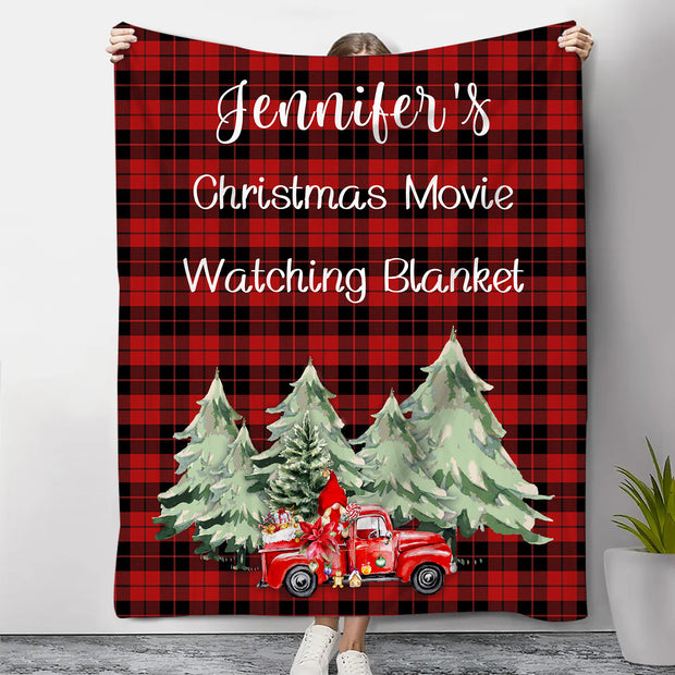 Personalised Christmas Car Blanket - handmade