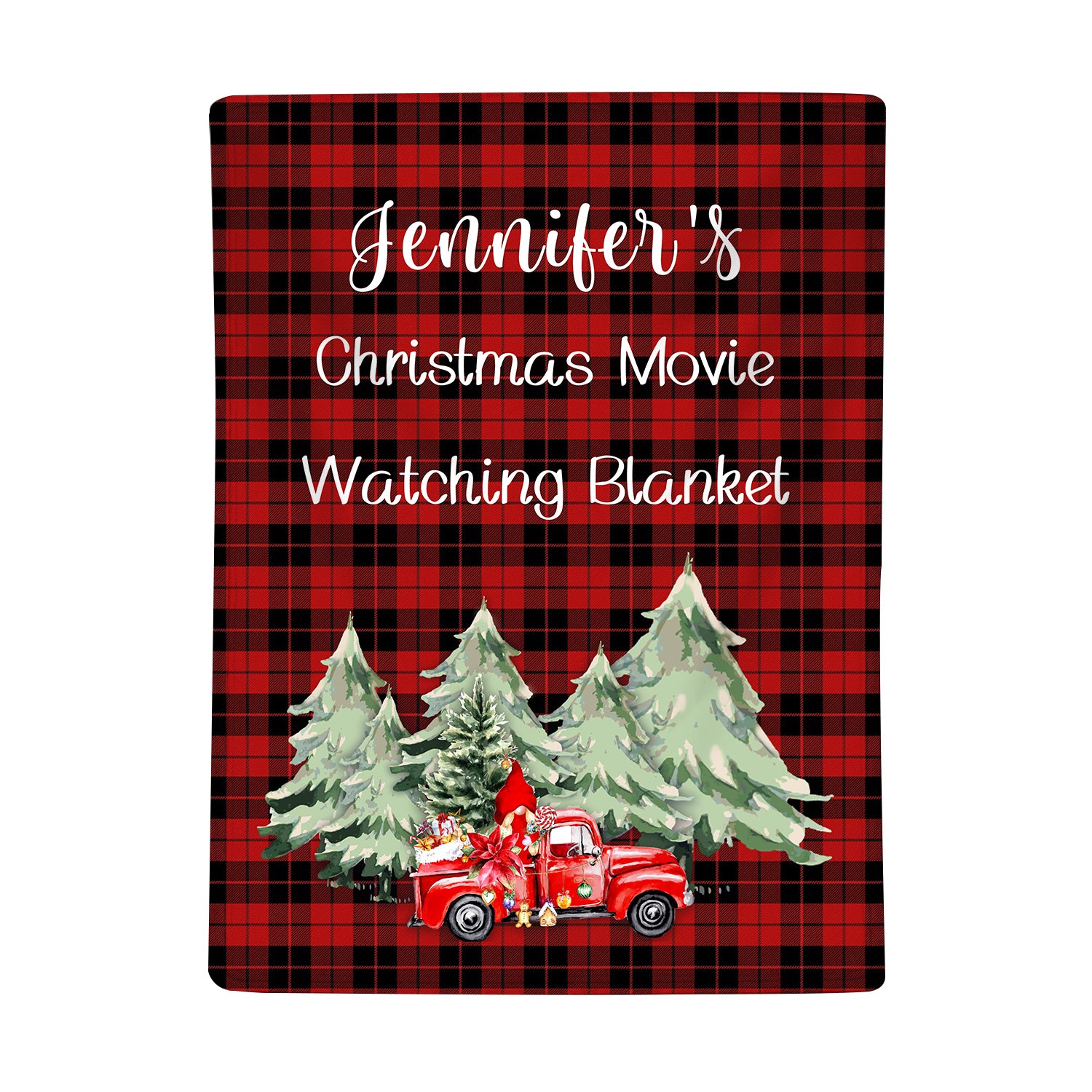Personalised Christmas Car Blanket - handmade