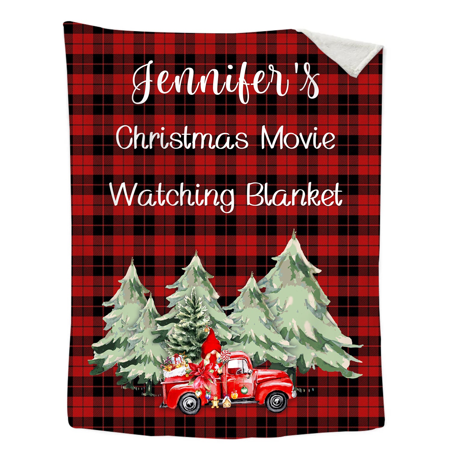 Personalised Christmas Car Blanket - handmade