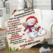 Christmas Snowman Pattern Blanket - handmade