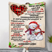 Christmas Snowman Pattern Blanket - handmade