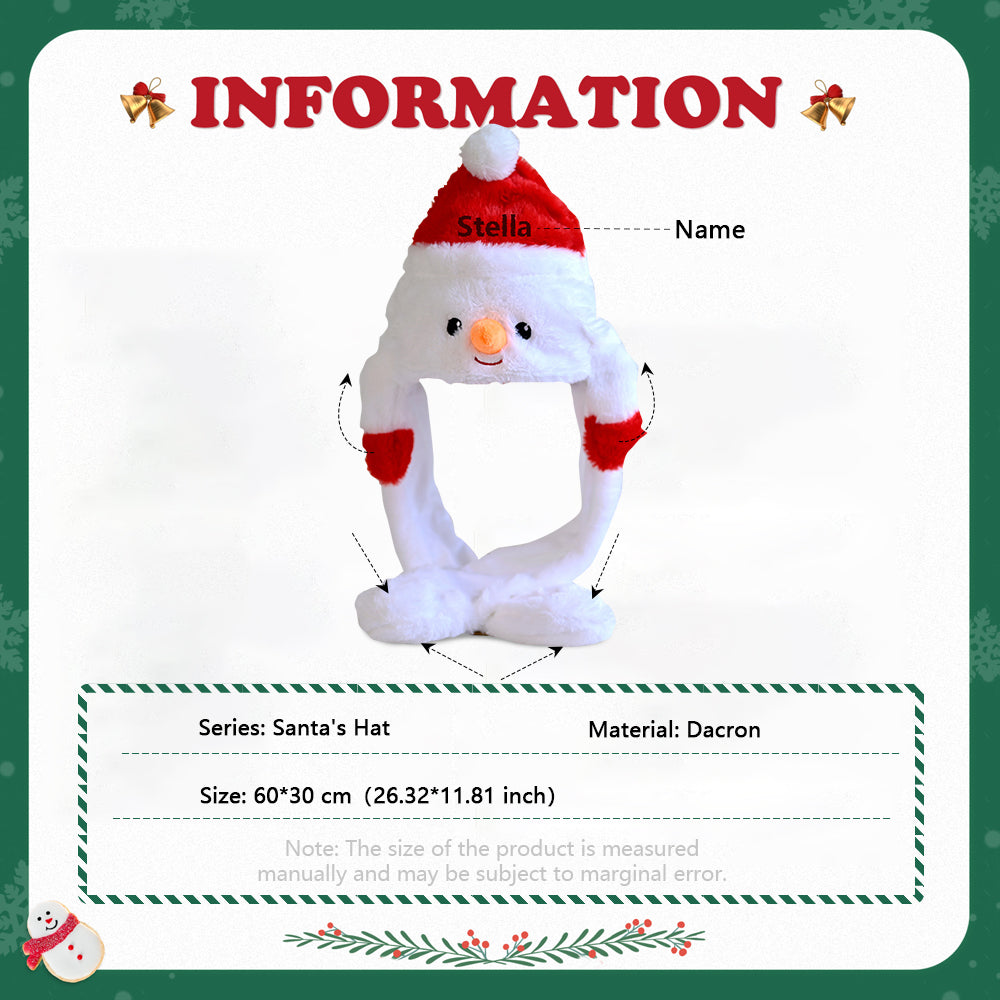 Personalised Santa & Snowman Hat - handmade