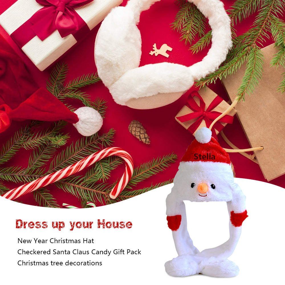 Personalised Santa & Snowman Hat - handmade