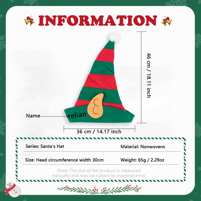 Personalised Christmas Hat - handmade