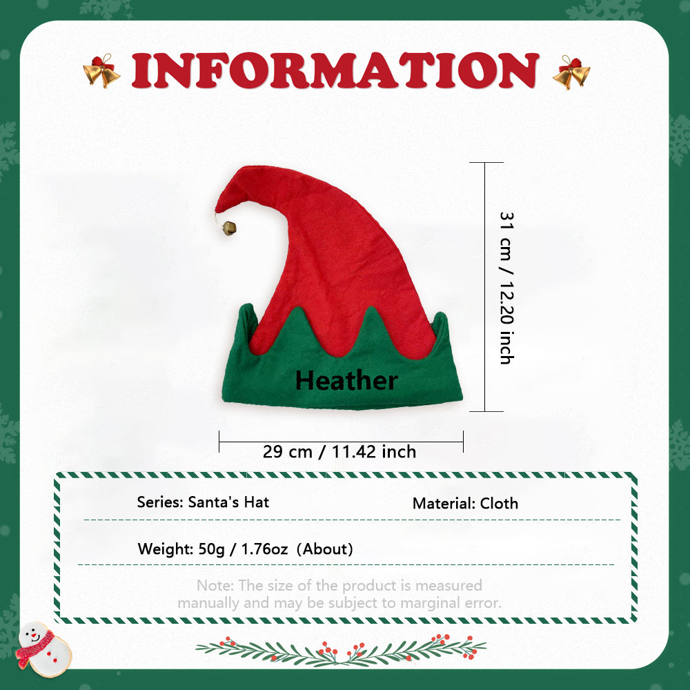 Personalised Christmas Hat - handmade
