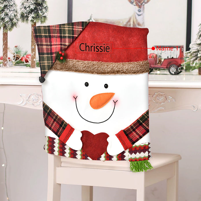 Personalised Christmas Chair Cover - handmade