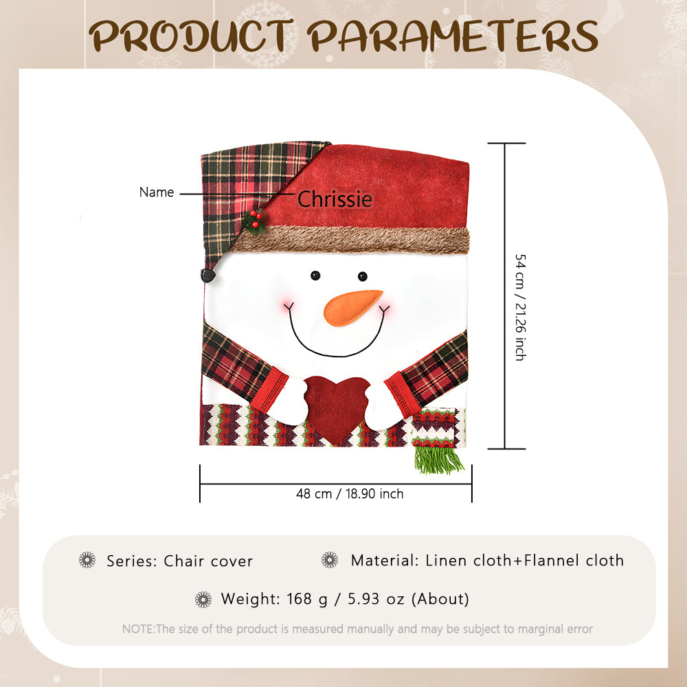 Personalised Christmas Chair Cover - handmade