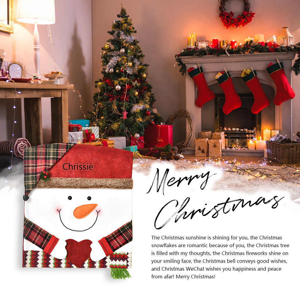 Personalised Christmas Chair Cover - handmade