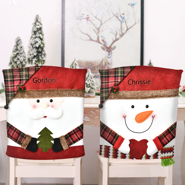 Personalised Christmas Chair Cover - handmade