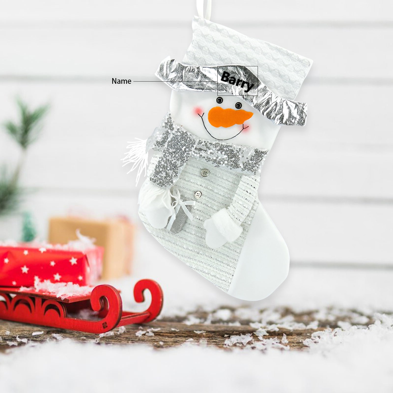 Personalised Christmas Stocking Sack - handmade