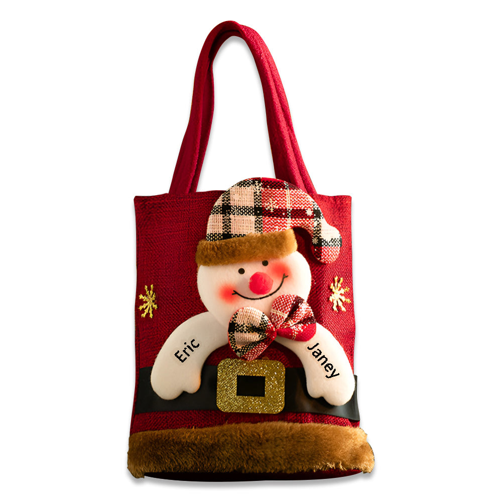 Personalised Christmas Gift Bags - handmade