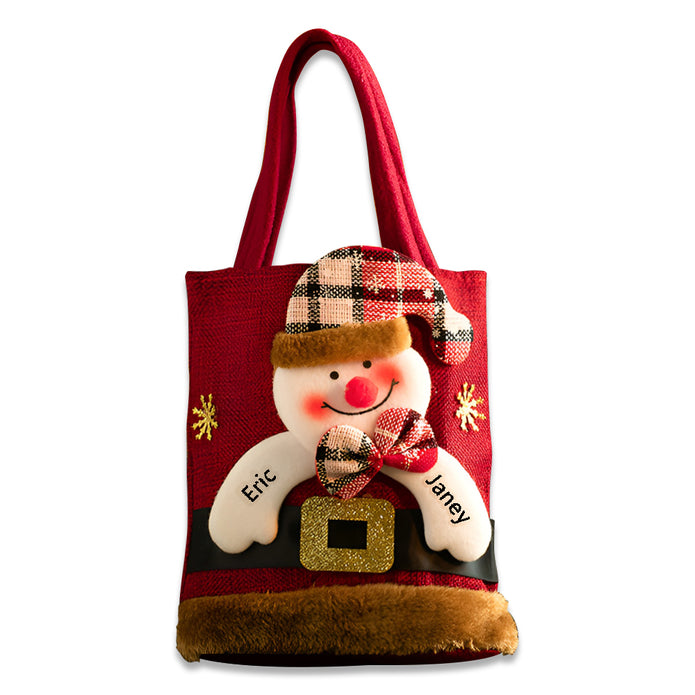 Personalised Christmas Gift Bags - handmade